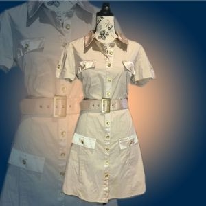Speechless Button Down Belted Dress *NWOT